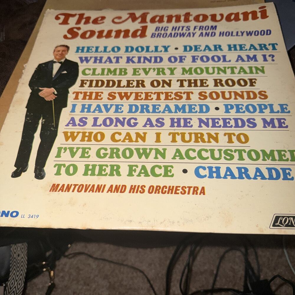 The Mantovani Sound Big Hits From Broadway And Hollywood Vinyl LP
